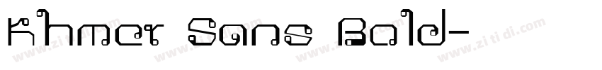 Khmer Sans Bold字体转换